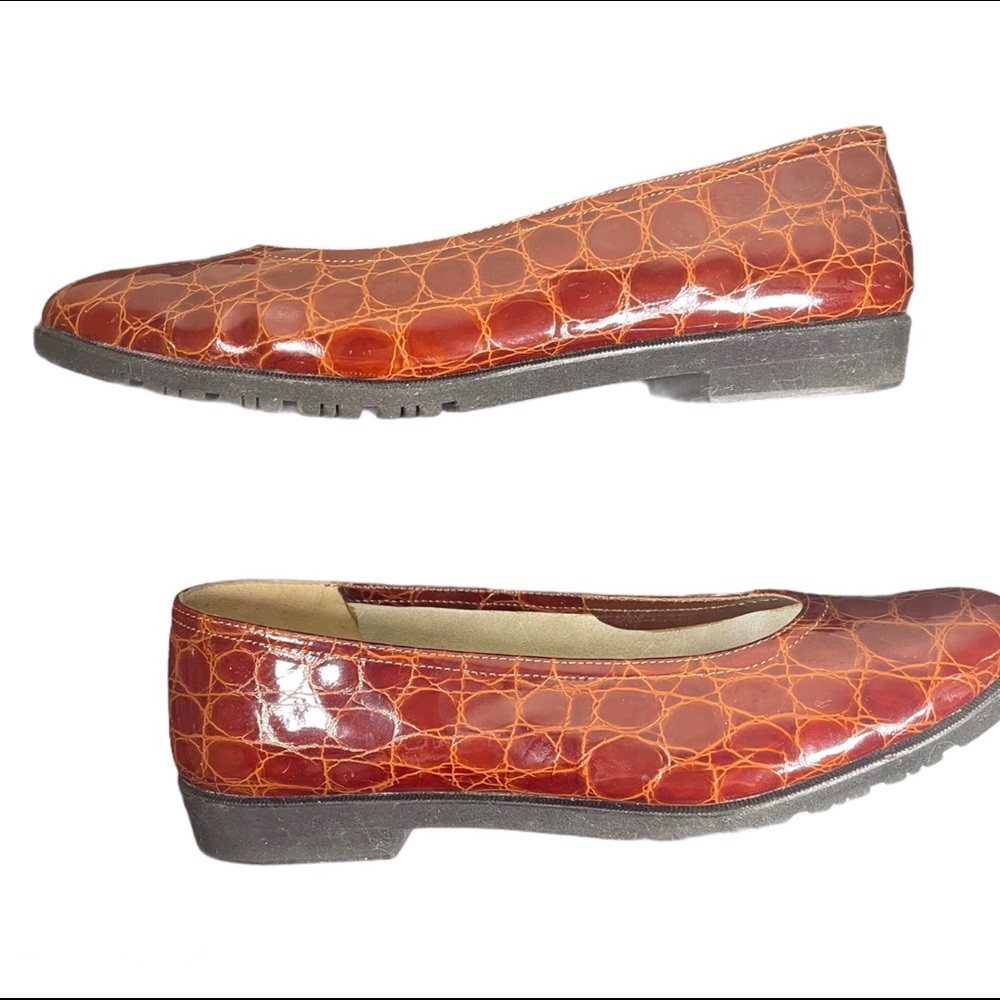 Salvatore Ferragamo Boutique Moc Croc Flats 8M